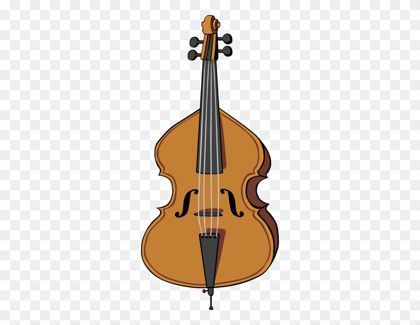 276x589 Cello Clip Art Free Vector - Musical Instruments Clipart
