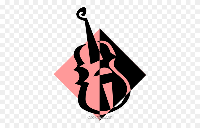389x480 Cello Symbol Royalty Free Vector Clip Art Illustration - Cello Clipart