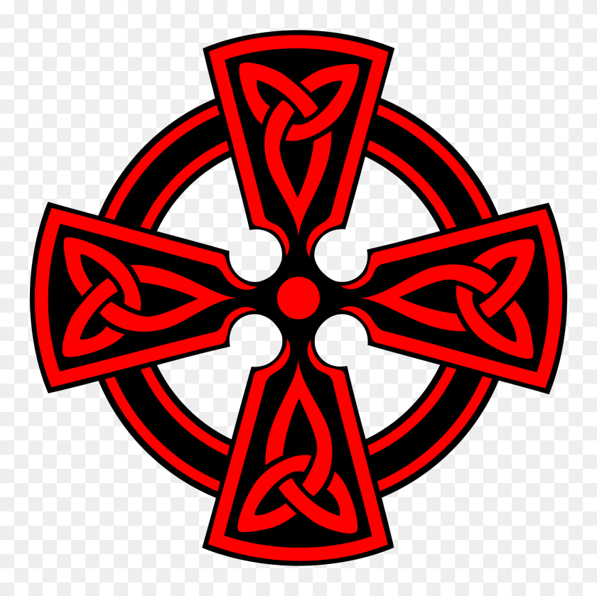 2000x2000 Кельтский Крест Водичка Декоративные Трикетры Красный - Иглесия Клипарт
