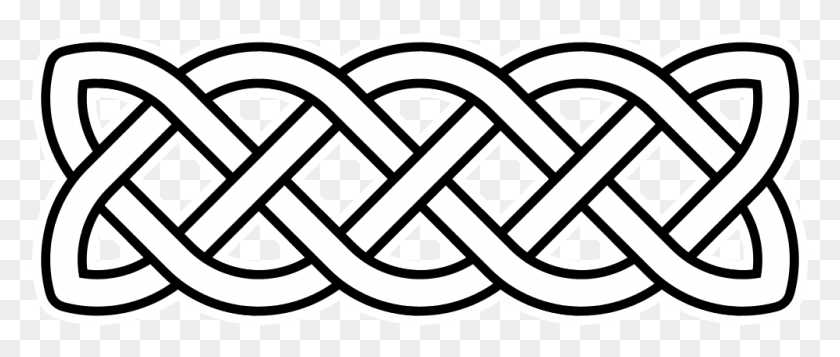 1000x381 Celtic Knot Basic Linear - Knot PNG
