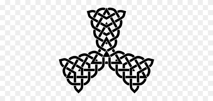 376x340 Celtic Knot Celts Braid Borders And Frames - Lattice Clipart
