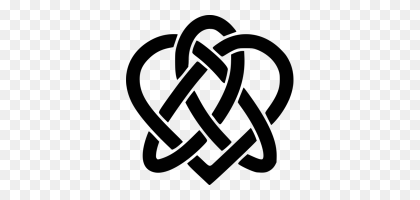 335x340 Кельтский Орнамент, Кельты, Кельтское Искусство - Кельтский Крест, Черно-Белый Клипарт