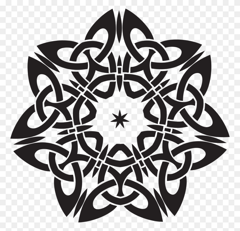 768x750 Celtic Knotwork Designs Celtic Art Celts Drawing Free - Quilt Clipart Black And White