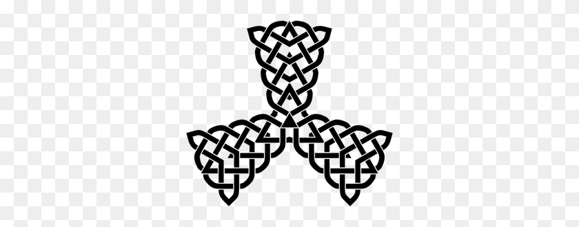 300x270 Celtic Love Knot Clip Art - Celtic Cross Clipart Black And White