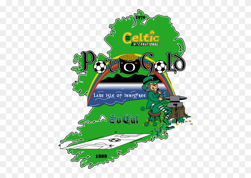 452x536 Celtic Pot O 'Gold Copa Celtic Soccer Club - Olla De Oro Png