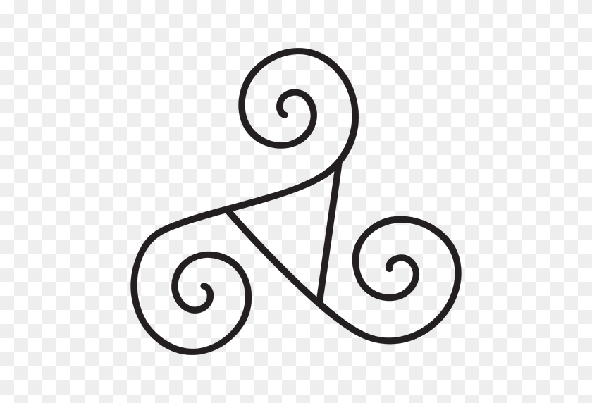 512x512 Celtic Triskelion Neo Paganism Symbol - Neo PNG