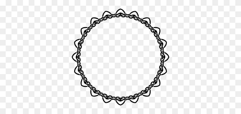 340x340 Celts Celtic Knot Drawing Monochrome Computer Icons Free - Celtic Border PNG