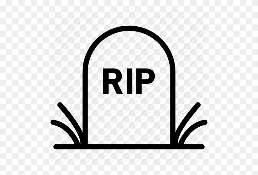 512x512 Cemetery, Death, Funeral, Grave, Halloween, Rip Icon - Rip PNG