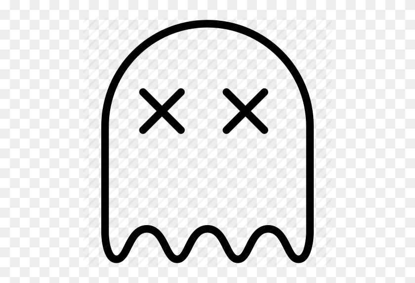 512x512 Cemetery, Ghost, Halloween, Mystery, Pacman, Phantom, Spirit Icon - Pacman Ghosts PNG