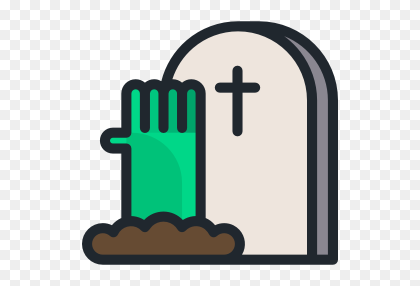 512x512 Кладбище, Рип, Могила, Надгробие, Смерть, Хэллоуин, Зомби, Каменная Значок - Надгробие Png