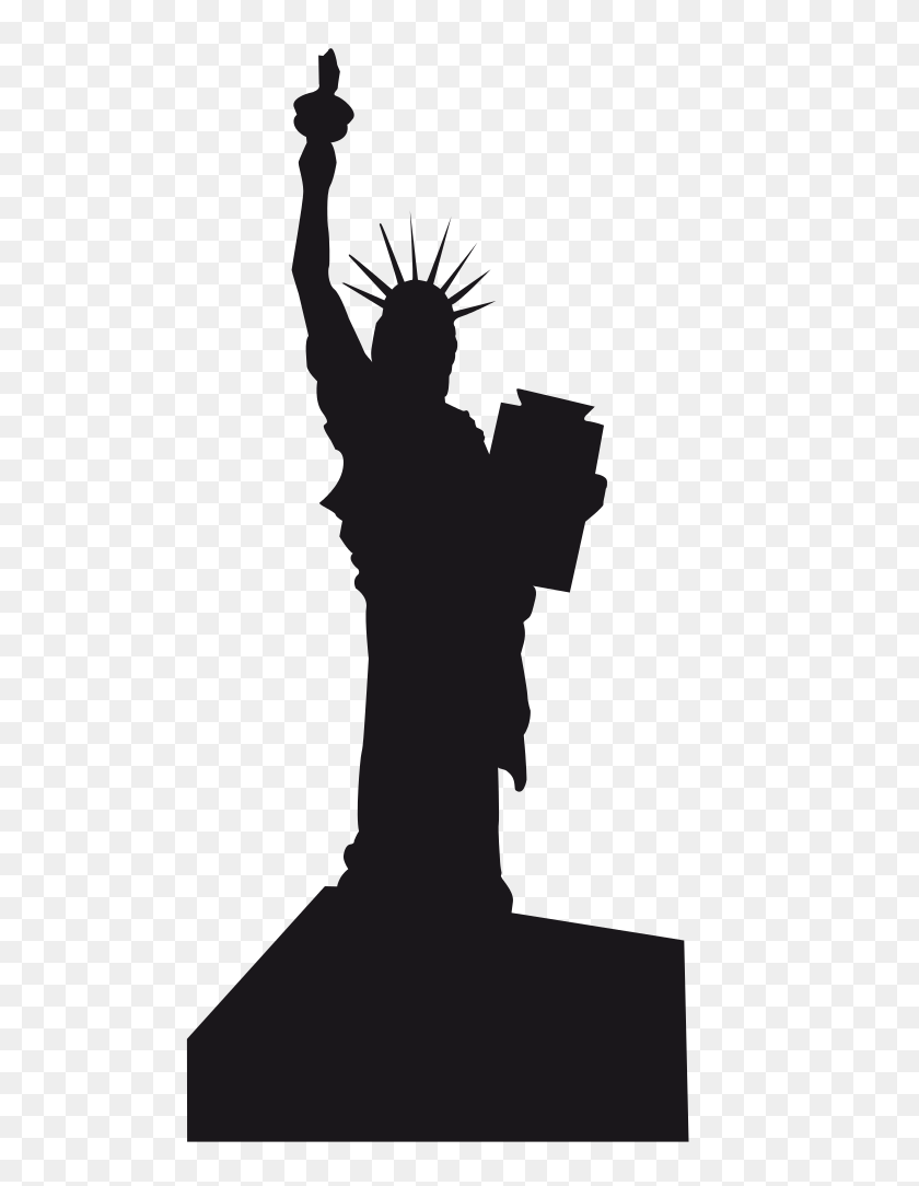 596x1024 Cenicero - Statue Of Liberty Black And White Clipart