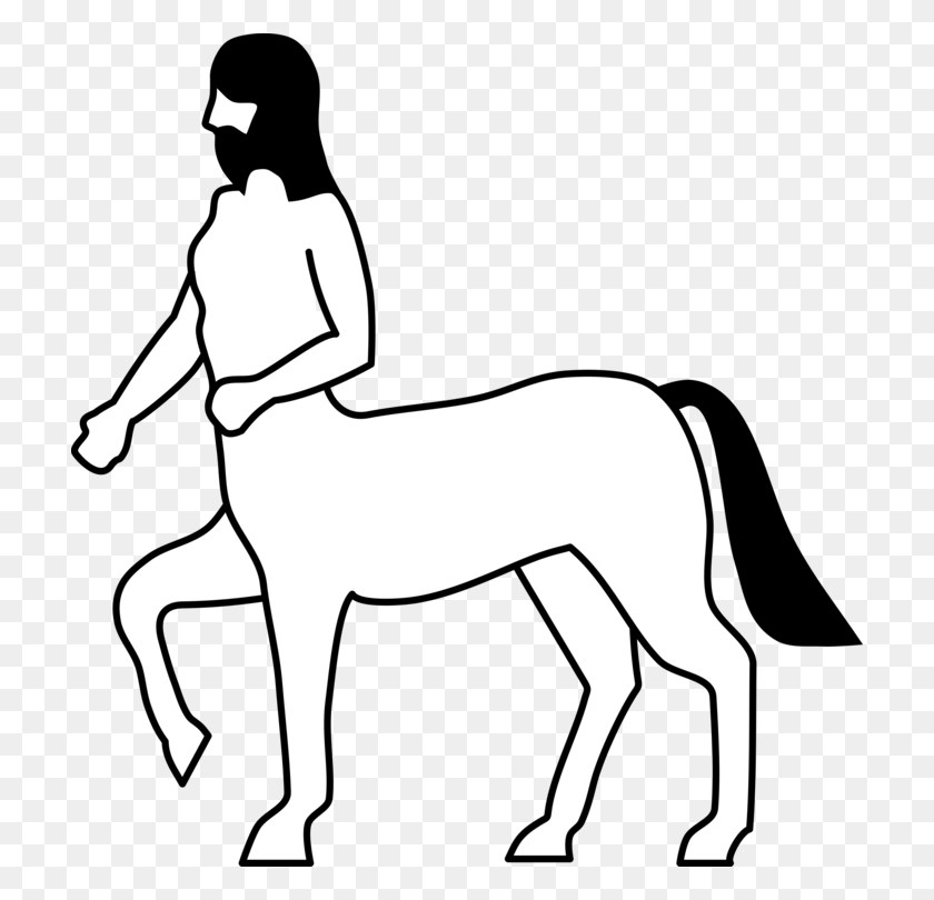 712x750 Centaur Greek Mythology Computer Icons Drawing Download Free - Unicorn Head Clipart Black And White