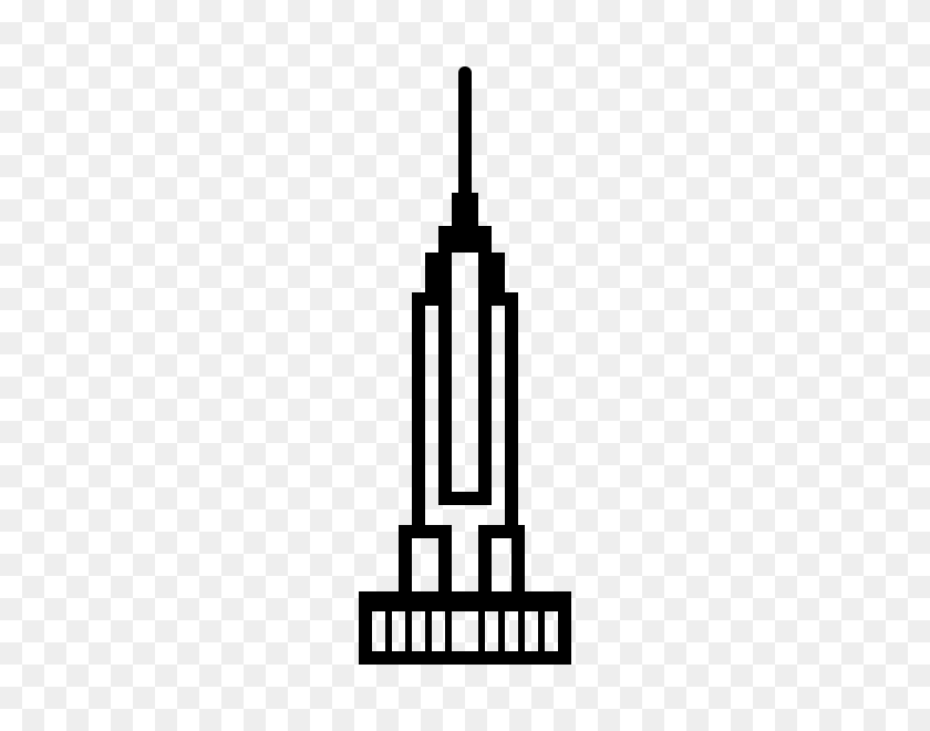 600x600 Center Rubber Stamps Stampmore - Empire State Building Clip Art