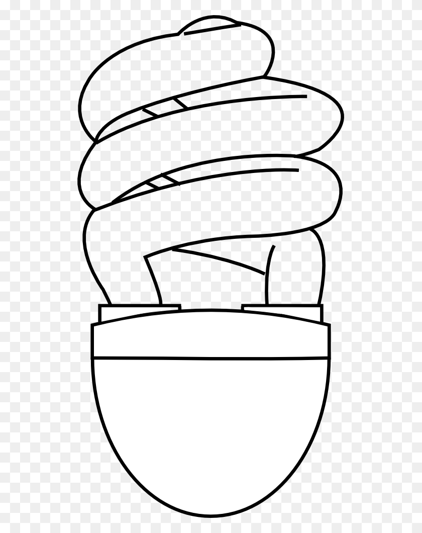 531x1000 Cfl Light Bulb Clip Art - Rhino Clipart Black And White
