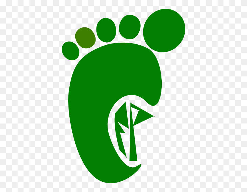 420x593 Cfp Carbon Foot Print Dk Green Clipart - Carbon Clipart