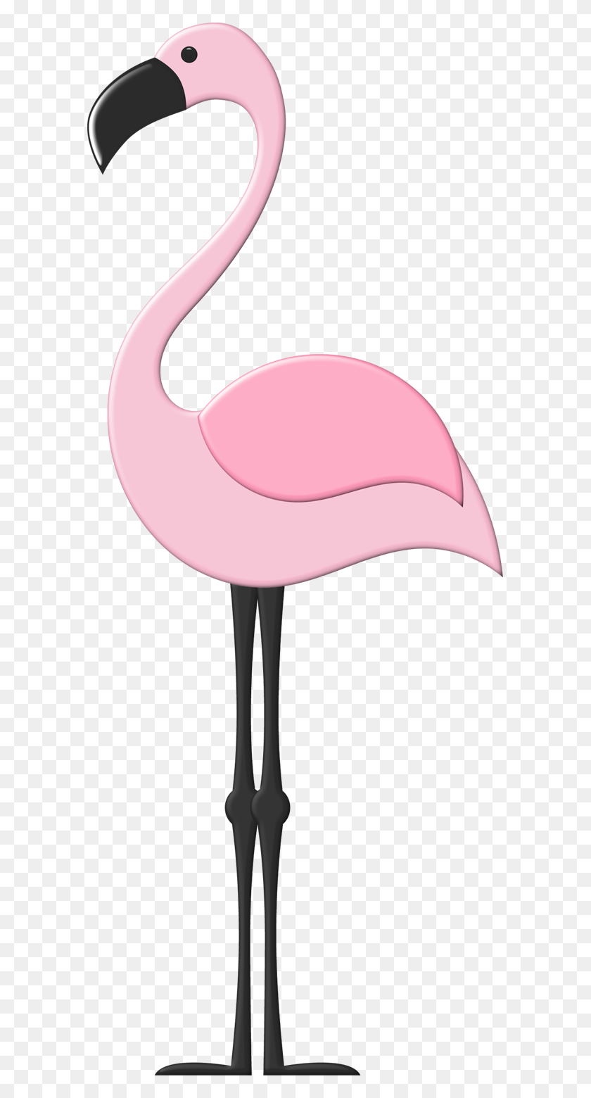 flying flamingo clipart