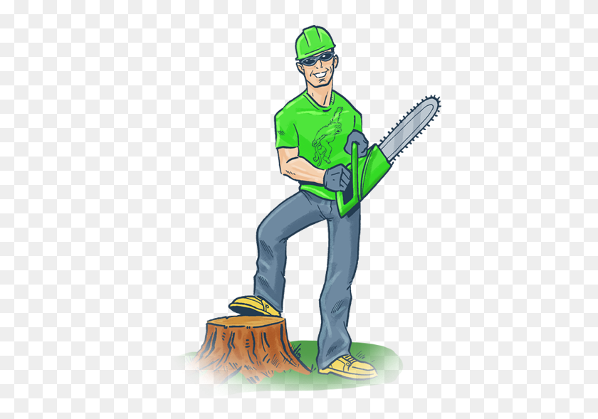 409x529 Chainsaw Clipart Tree Service - Crepe Clipart