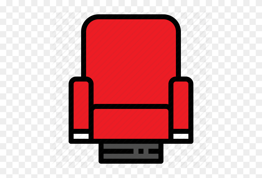 512x512 Chair, Cinema, Movie, Seat, Theater Icon - Movie Theater PNG