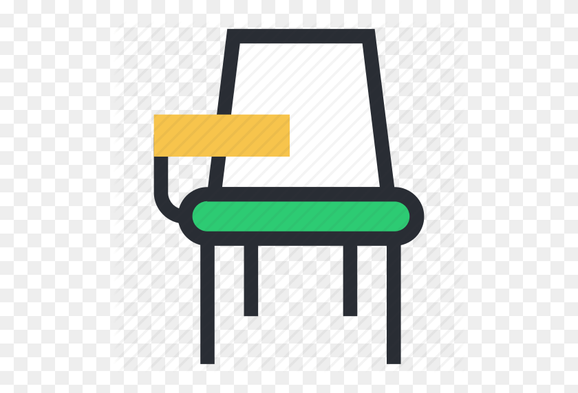 512x512 Chair, Classroom Chair, Computer Chair, Desk Chair, Student Chair Icon - Classroom PNG