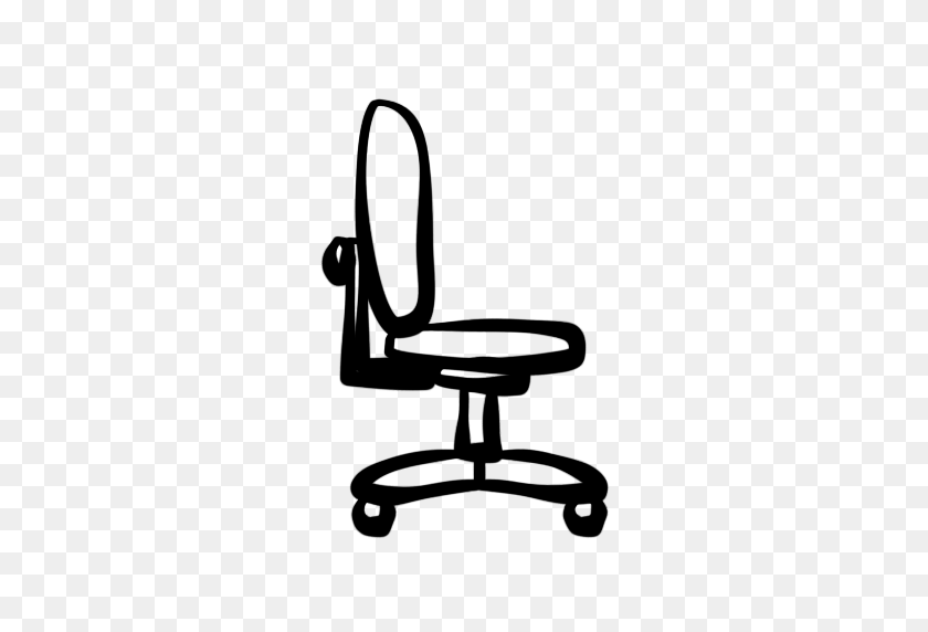 512x512 Chair Clip Art Black And White - Lawn Chair Clipart