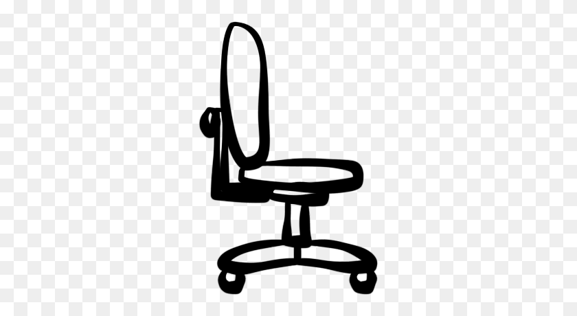 263x400 Chair Clip Art Black And White Magic Marker - Office Chair PNG