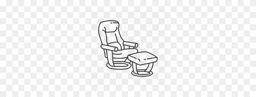 260x260 Chair Clip Art Black Clipart - Office Clipart Black And White