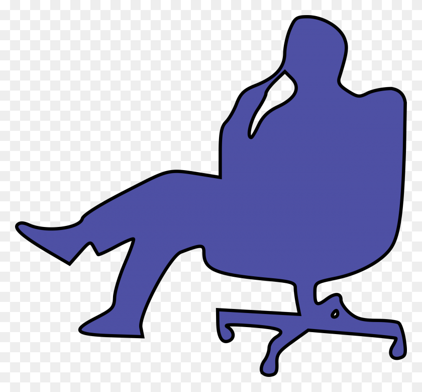 2400x2215 Chair Clipart Person - Man Sitting Clipart