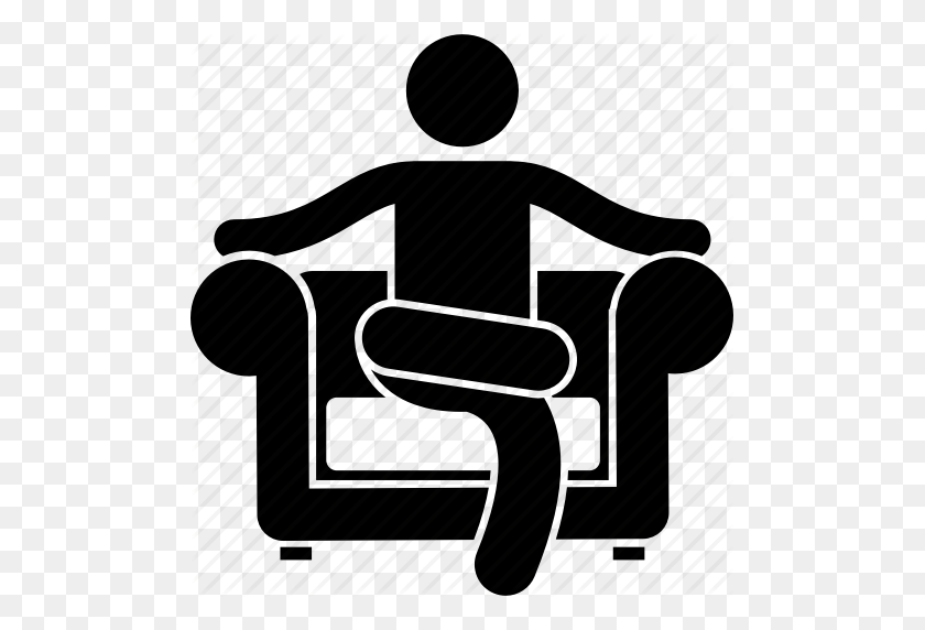 493x512 Кресло, Диван, Гостиная, Человек, Люди, Сидя, Значок Диван - Человек, Сидящий В Кресле Png