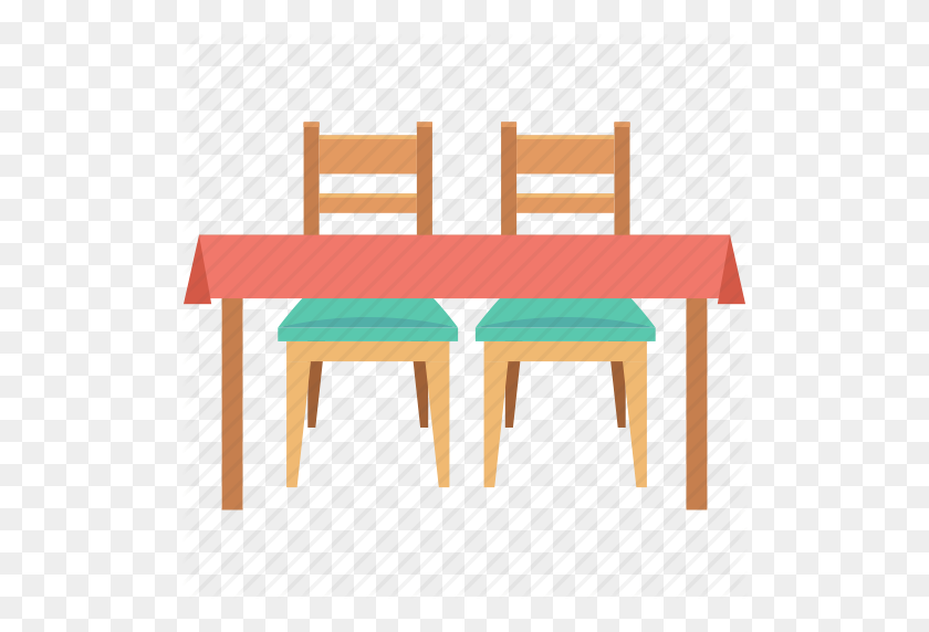 512x512 Chair, Dining Table, Furniture, Restaurant Table, Table Icon - Dining Room Clipart