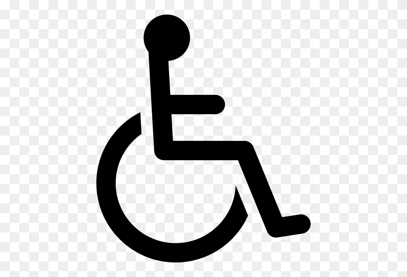 512x512 Chair, Disability, Disabled, Handicap, Sign, Wheel, Wheelchair Icon - Handicap Sign PNG