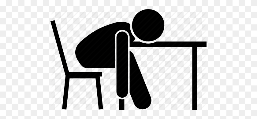 512x330 Chair, Exhausted, Man, Sitting, Sleeping, Table, Tired Icon - People Sitting At Table PNG