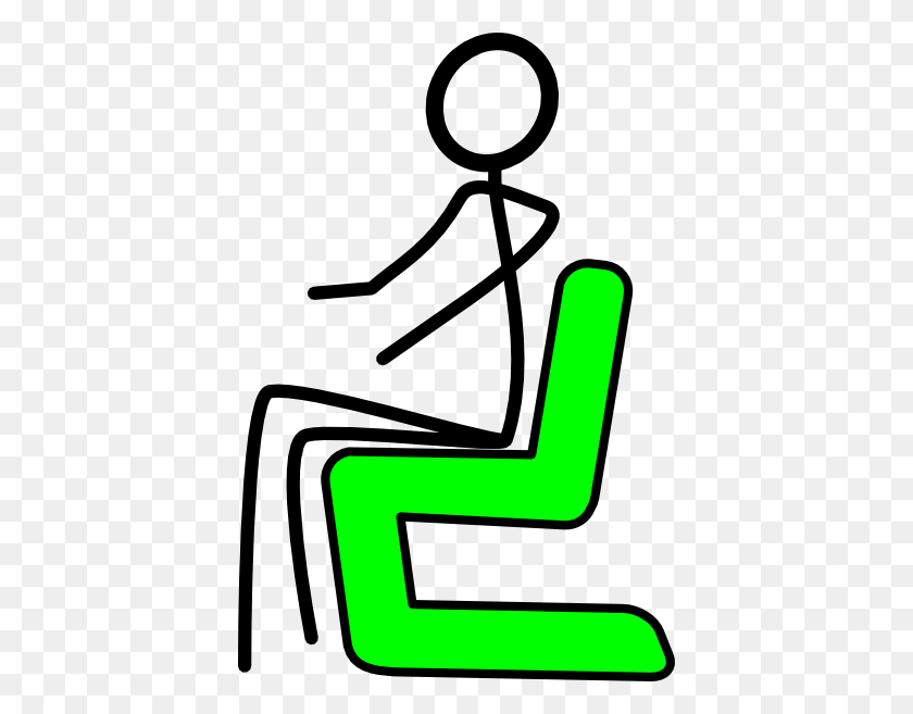 402x597 Chair Green Clip Art - Sitting In A Chair Clipart