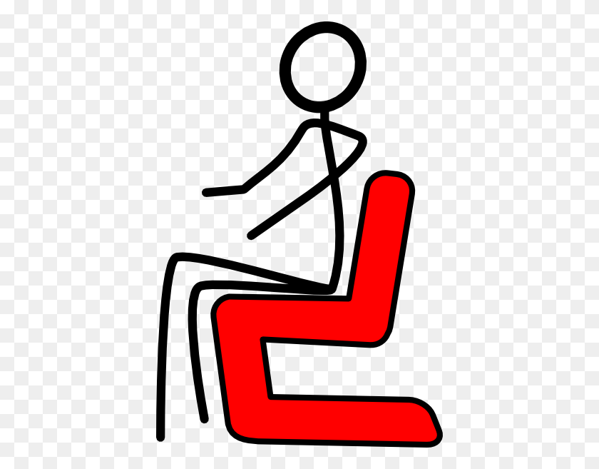 402x597 Chair Red Clip Art - Sit On Toilet Clipart
