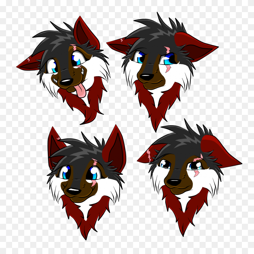 1600x1600 Chakuras Face Expressions - Wolf Face PNG