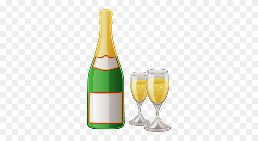 273x400 Champagne Bottle Cliparts - Alcohol Bottle Clipart