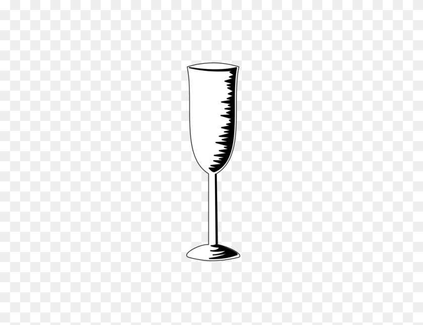 1000x750 Champagne Glass - Wine Glass Clipart Black And White