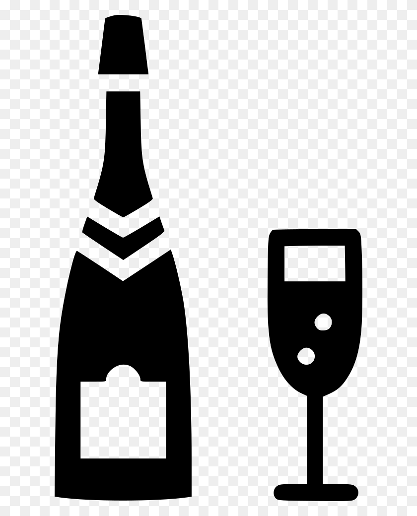 620x980 Бокал Для Шампанского Бутылка Алкоголя Отпраздновать Ура Png Значок Бесплатно - Алкоголь Png