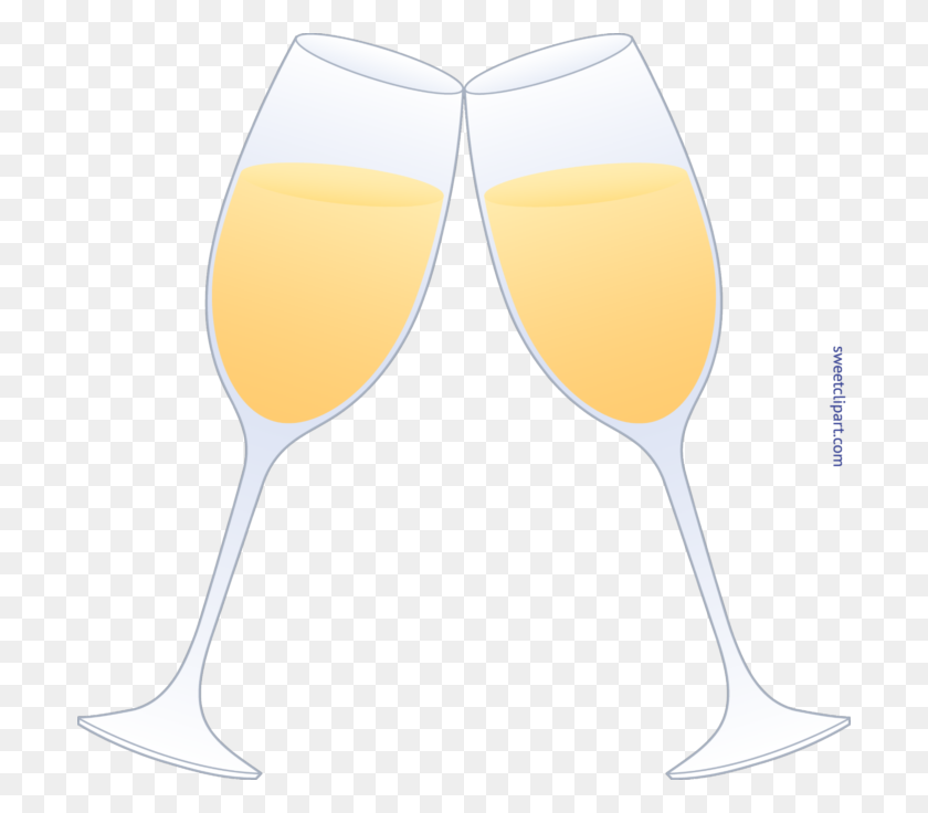 700x676 Бокалы Для Шампанского Картинки - Шипучка Клипарт