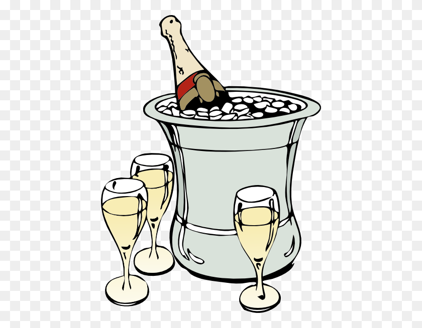438x594 Champagne On Ice Clip Art - Ice Water Clipart