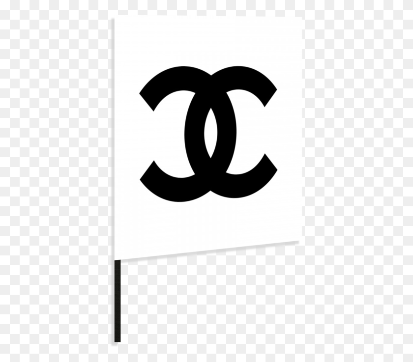 391x677 Chanel Symbol White Black - Chanel Logo White PNG