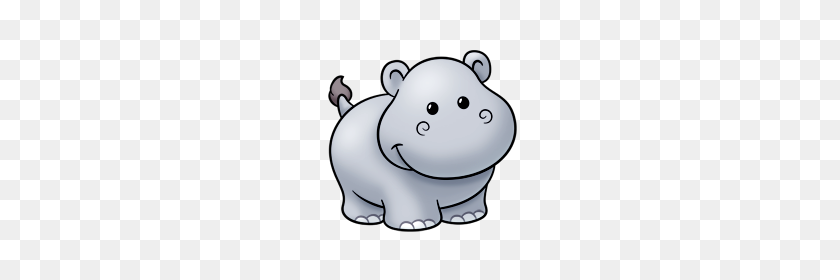 220x220 Change The Tail Add Some Teeth And A Blue Boobie Cute Baby - Cute Hippo Clipart