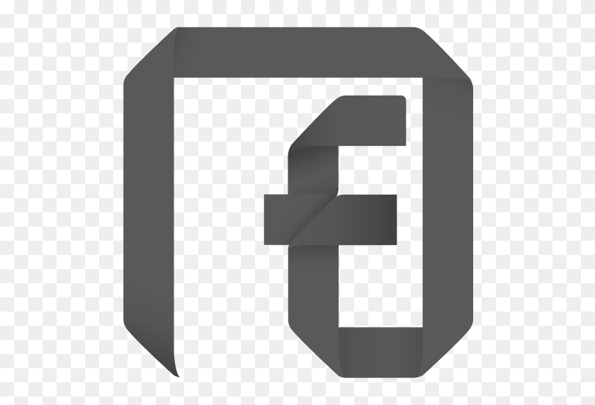 512x512 Канал, F, Facebook, Фанат, Фан-Страница, Подписаться, Оригами, Страница, Социальные Сети - Логотип Facebook F Png