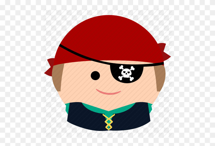 512x512 Персонаж, Повязка На Глаз, Мужчина, Мужчина, Пират, Профессиональный Значок - Пиратская Повязка На Глаз Клипарт