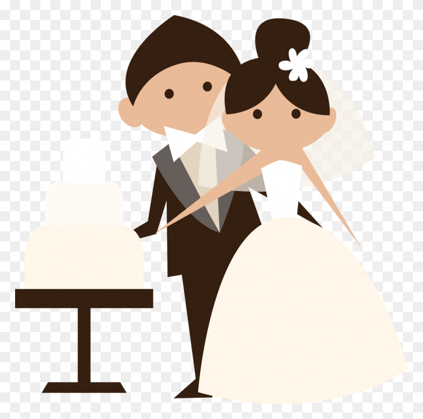 1024x1016 Character Drawing Wedding, Wedding - Wedding Invitation Clip Art