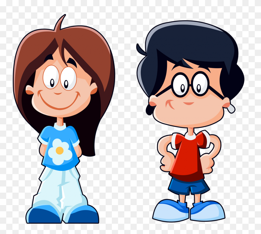 1280x1138 Characters Children, School And Boys - Girlfriends Clipart
