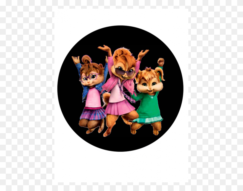 600x600 Characters Chipmunks Chipettes Cake Topper - Alvin And The Chipmunks PNG