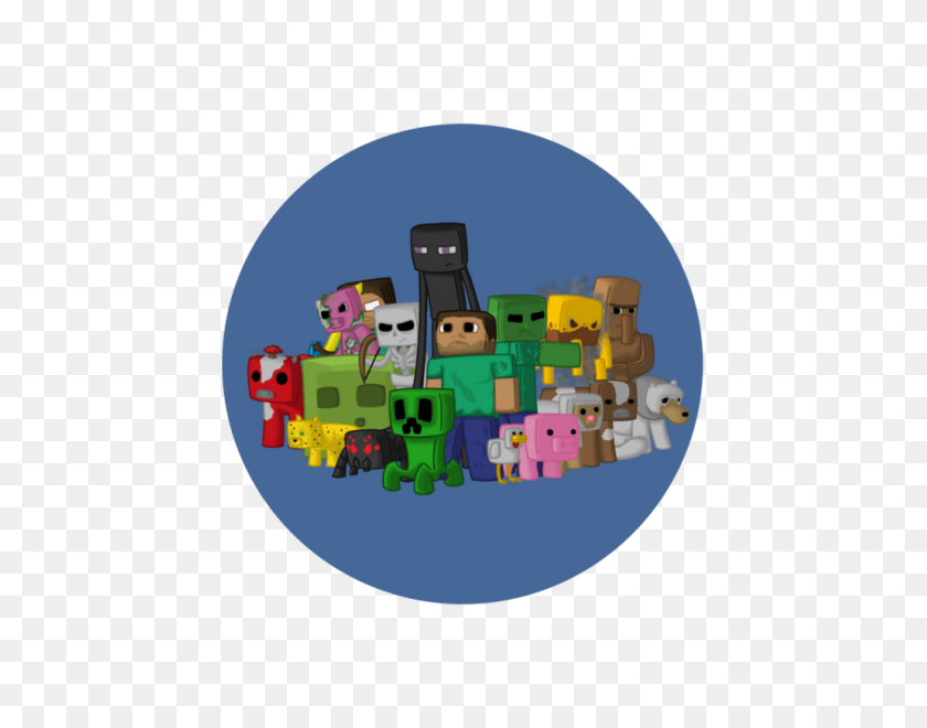 600x600 Personajes De Minecraft Círculo - Minecraft Personajes Png