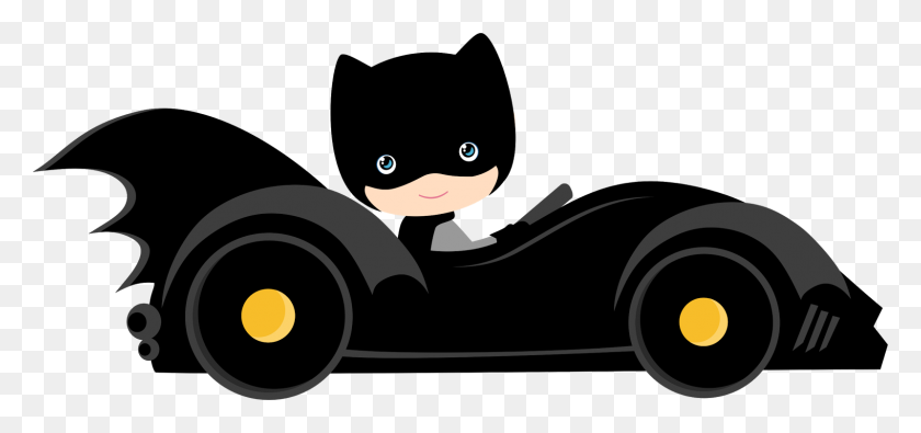 1600x688 Characters Of Batman Kids Version Clip Art Batman Party - Batmobile Clipart