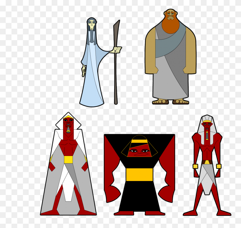 1409x1329 Diseño De Personajes Para El Juego Exodus Aye Aye! Studio - Imágenes Prediseñadas De Moisés Y El Faraón