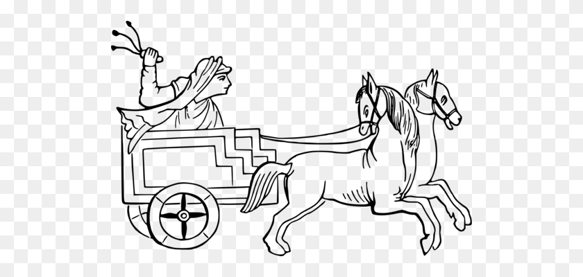 520x340 Chariot Racing Horse Carriage Drawing - Stagecoach Clipart